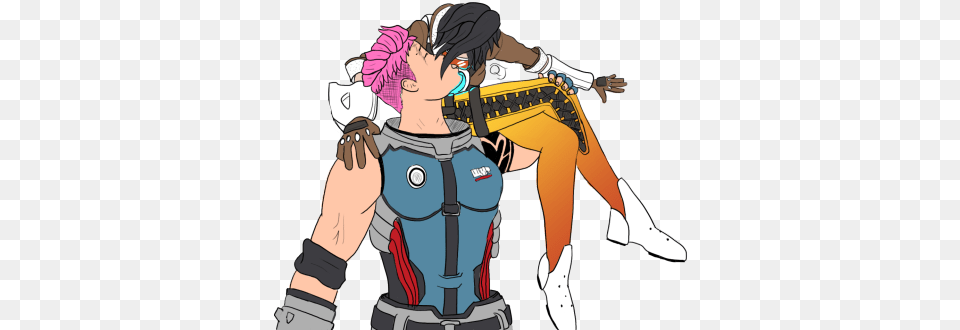 Spoiler Overwatch Zarya And Tracer, Book, Comics, Publication, Person Free Png Download