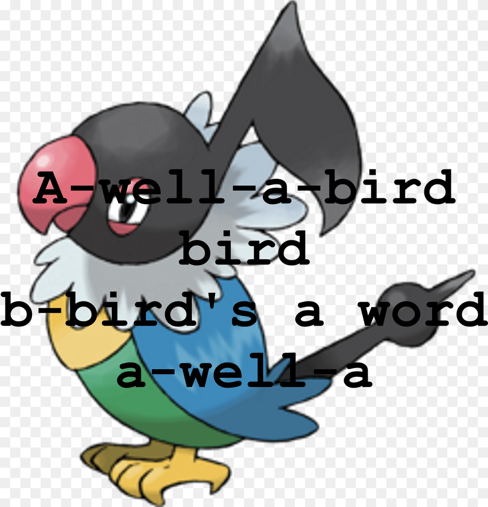 Spoilerclick To View Pokemon Chatot, Baby, Person, Animal, Bird Free Png