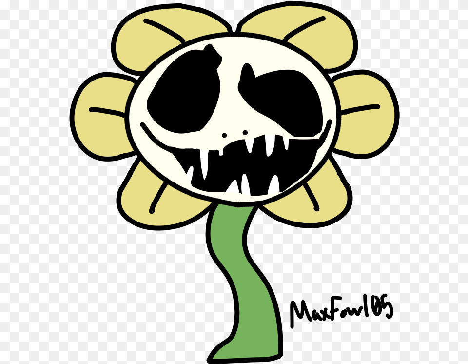 Spoilers Drew Flowey Making That One Scary Face, Flower, Plant, Animal, Bear Free Png Download