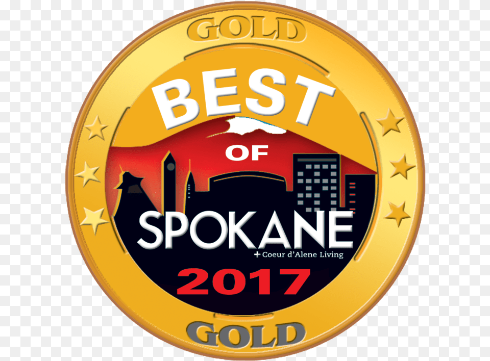 Spokane Magazine 2017 Best Of The City 2017 Winner, Badge, Logo, Symbol, Disk Free Png