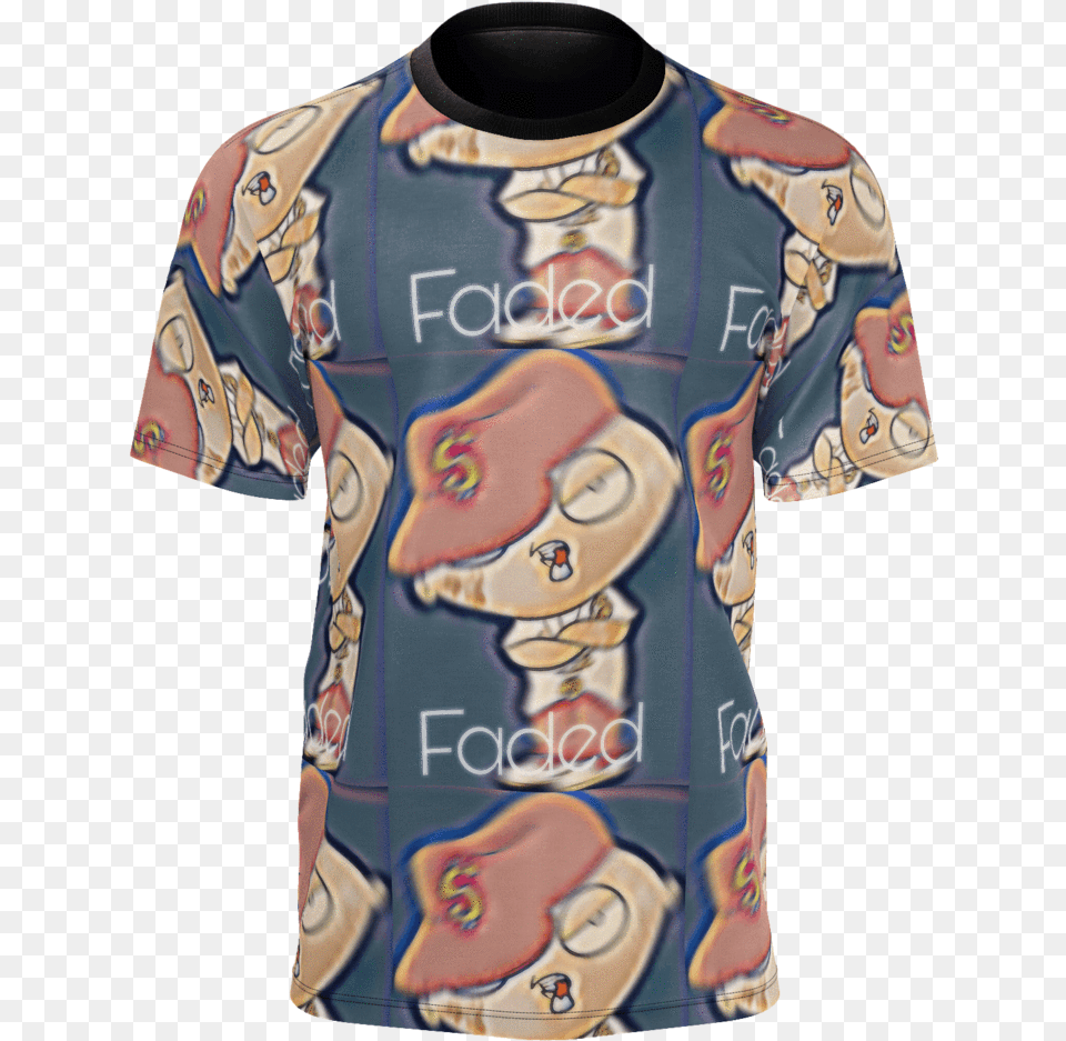 Spokens Stewie Faded Cartoon, Clothing, Shirt, T-shirt, Person Free Png Download