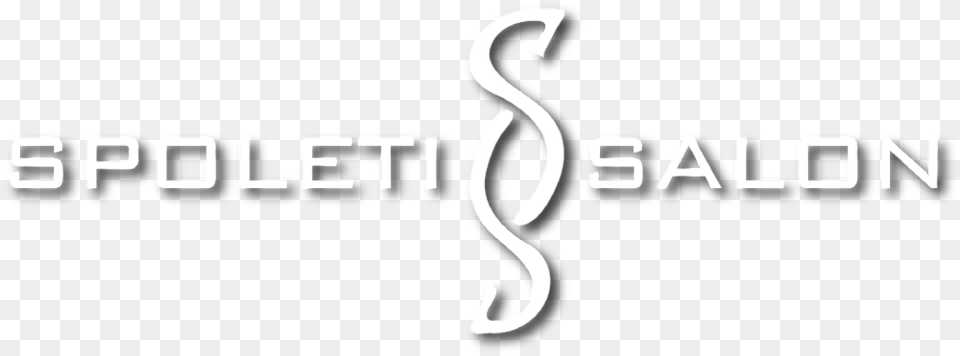 Spoleti Salon Logo White W Shadow Calligraphy, Text Free Transparent Png