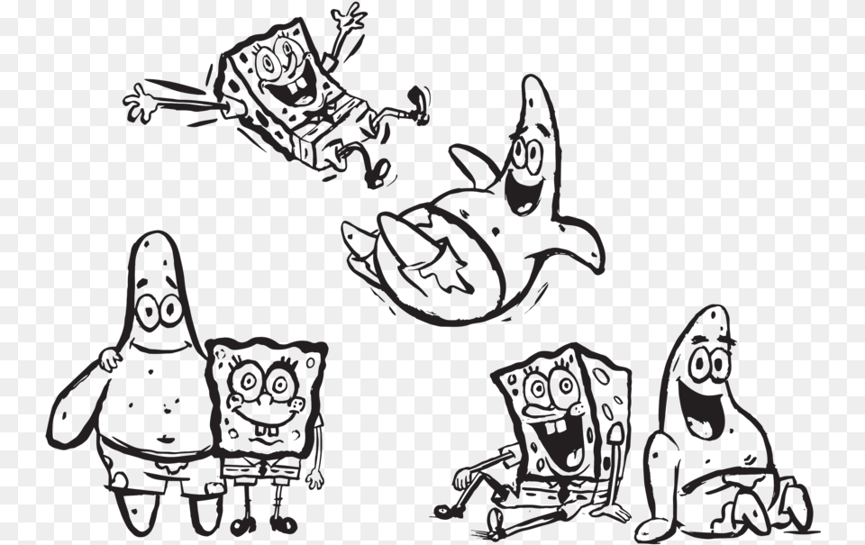 Sponge Bob Cartoon, Art, Stencil, Drawing Png Image
