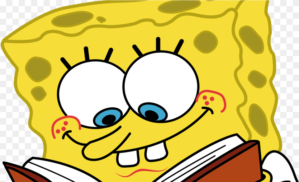 Sponge Bob Clip Art Background Spongebob Clipart, Cartoon, Person, Reading Free Png