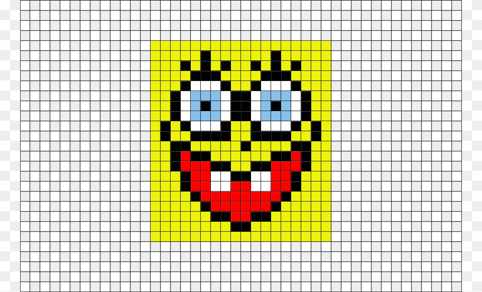 Sponge Bob Face Pixel Art From Brikbook Spongebob Face Pixel Art, Qr Code Free Png