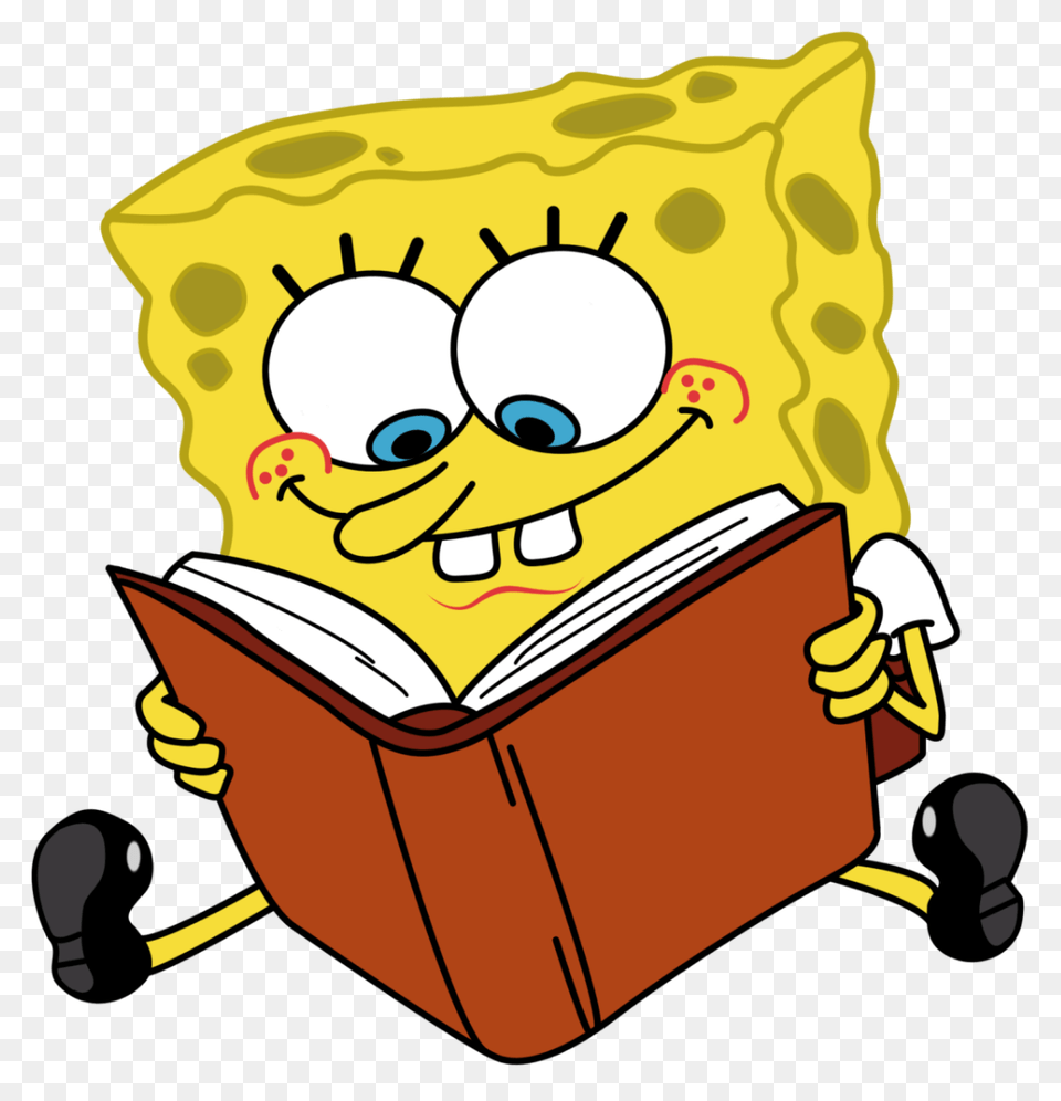 Spongebob, Person, Reading, Book, Publication Png