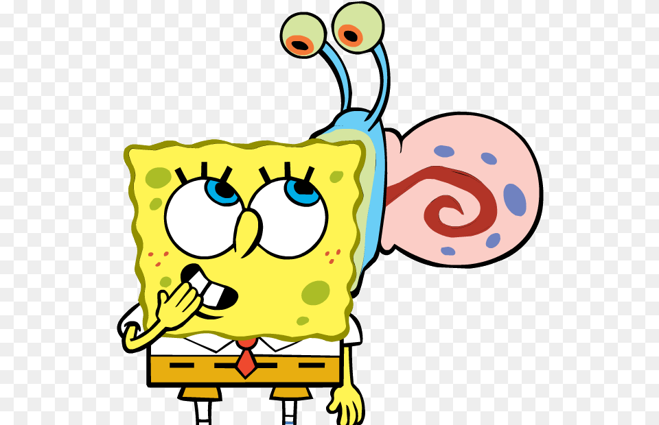 Spongebob And Gary Transparent, Art, Animal, Bear, Mammal Free Png Download