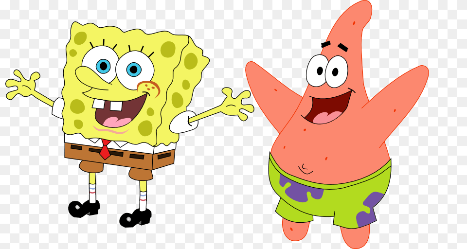 Spongebob And Patrick, Cartoon, Animal, Bear, Mammal Png