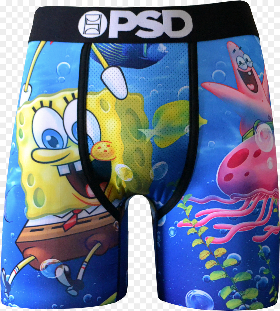 Spongebob And Patrick Jellyfish Boxer Briefs Spongebob Underwear, Clothing, Swimming Trunks Png