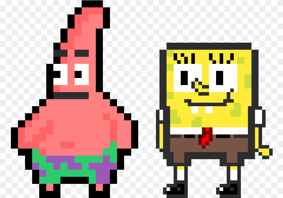 Spongebob And Patrick Patrick Spongebob Pixel Art, Qr Code Free Png
