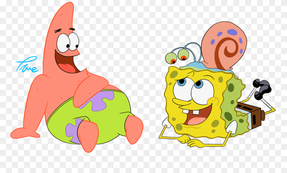 Spongebob And Patrick Transparent, Baby, Person, Cartoon, Face Png
