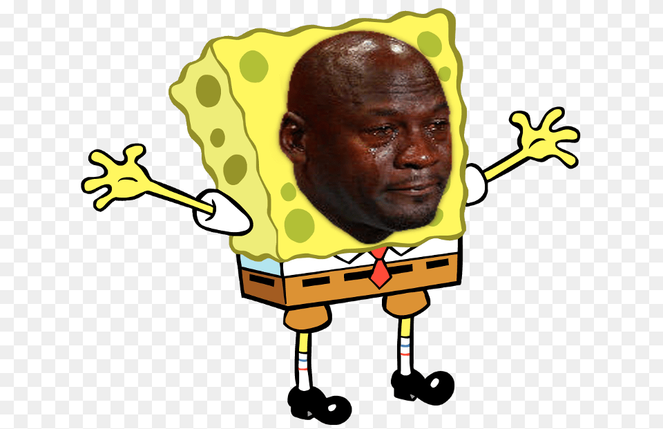 Spongebob Crying Michael Jordan Know Your Meme, Person, Head, Adult, Man Png Image