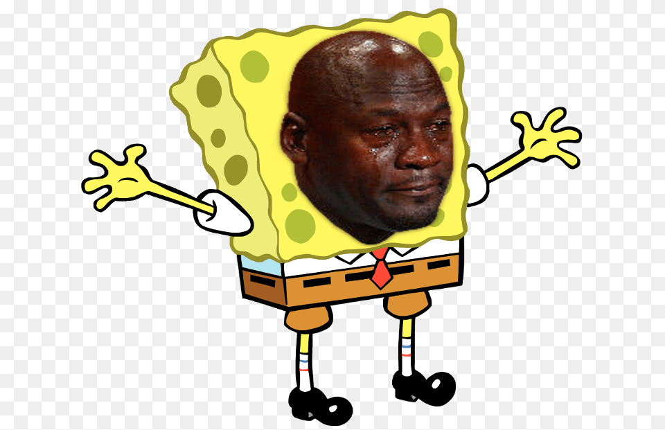 Spongebob Crying Michael Jordan Know Your Meme, Person, Head, Adult, Man Free Png Download