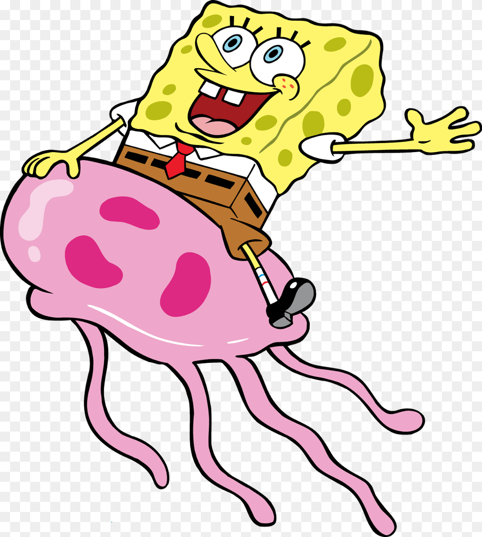 Spongebob Freetoedit Patrick Squidward Mrkrabs Plank Spongebob Jellyfish No Background, Baby, Person, Animal, Sea Life Free Png