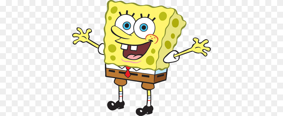 Spongebob Happy, Cartoon Free Png
