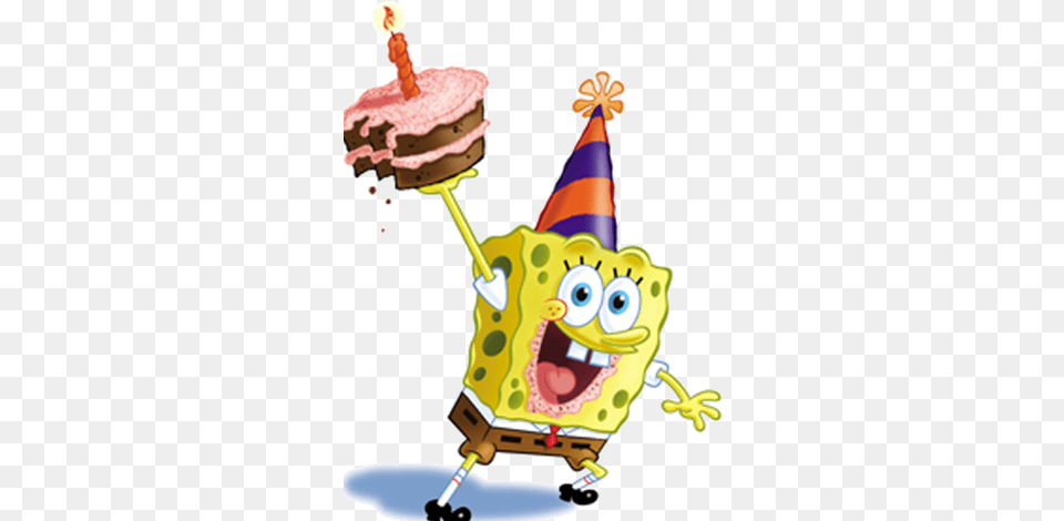Spongebob Happy Birthday Spongebob Birthday Clipart, Clothing, Hat, Party Hat Free Png Download