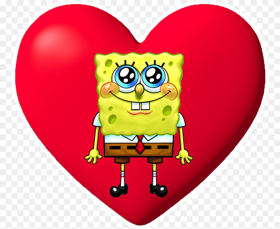 Spongebob Heart Freetoedit Patrick Squidward Mrkrabs Spongebob Squarepants Hearts, Balloon Free Png