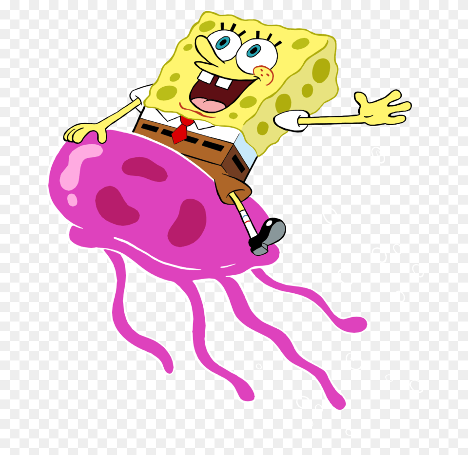 Spongebob Jellyfish Baby, Person, Animal, Sea Life Png Image