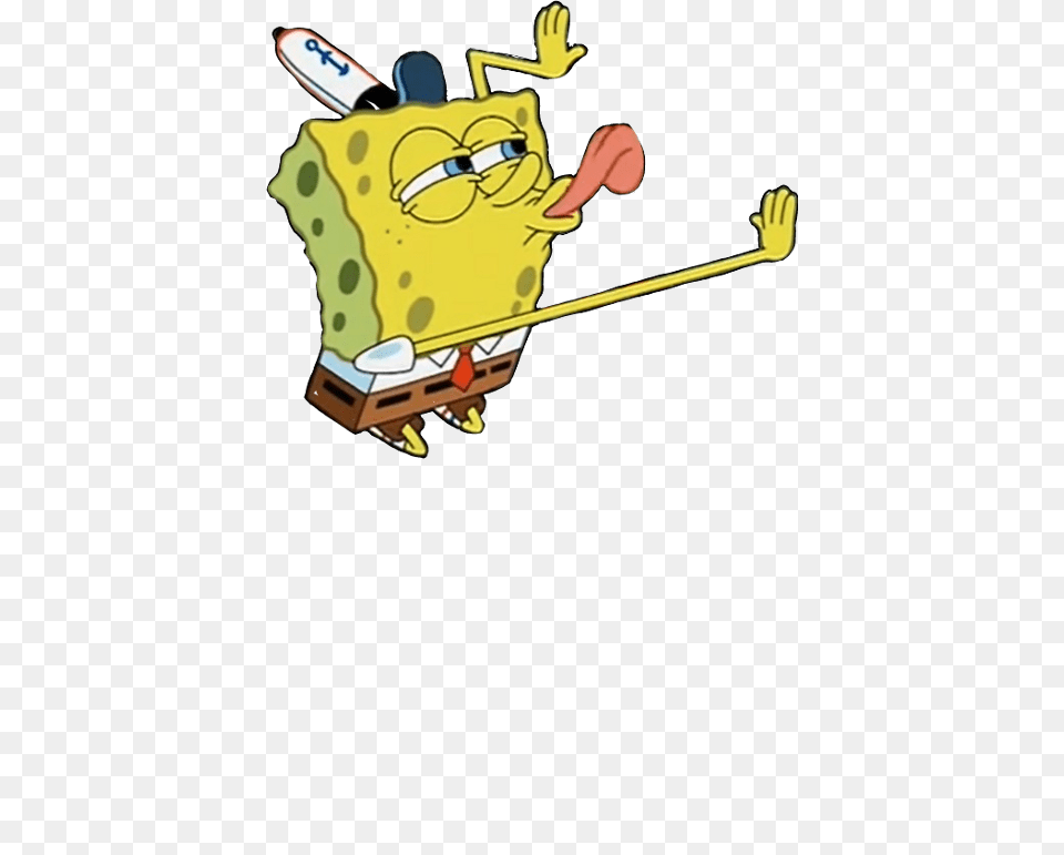 Spongebob Lick Spongebob Licking Transparent, Cartoon, Smoke Pipe Free Png