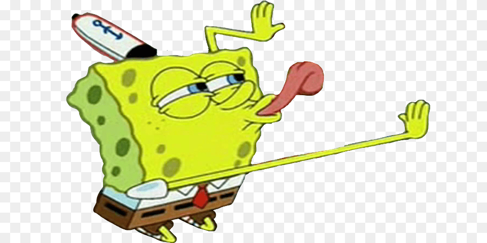 Spongebob Licking Meme Transparent Transparent Cartoons Spongebob Licking Transparent, Cartoon Png Image