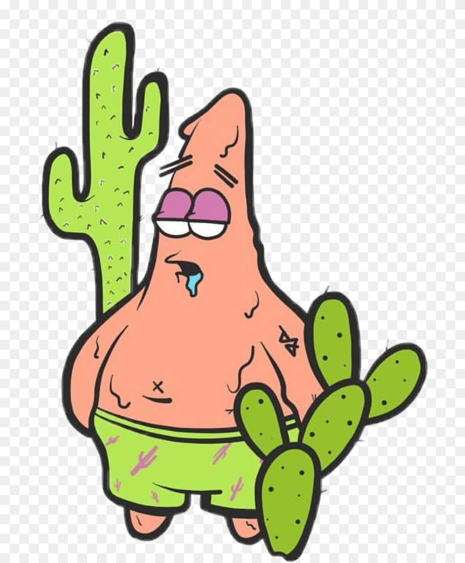 Spongebob Patrick Star Patrickstar Cactus Patrick Star Cactus, Baby, Person, Face, Head Png Image