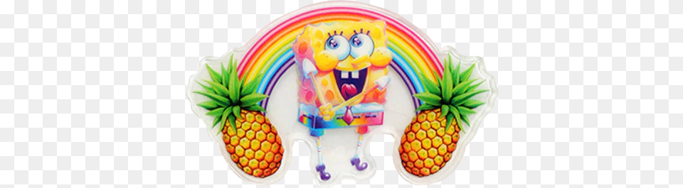 Spongebob Pineapple Rainbow Kidcore Tumnlr Freetoedit Ananas, Birthday Cake, Cake, Cream, Dessert Png