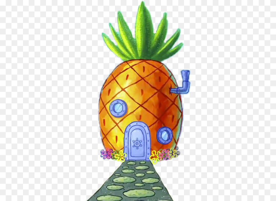 Spongebob Pineapple Sticker Clipart Background, Food, Fruit, Plant, Produce Free Transparent Png