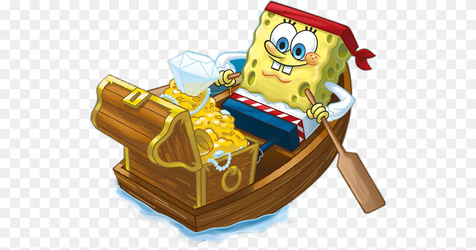 Spongebob Pirate By S0d0mia Top Family Pirate Spongebob And Patrick, Treasure, Boat, Dinghy, Transportation Png Image