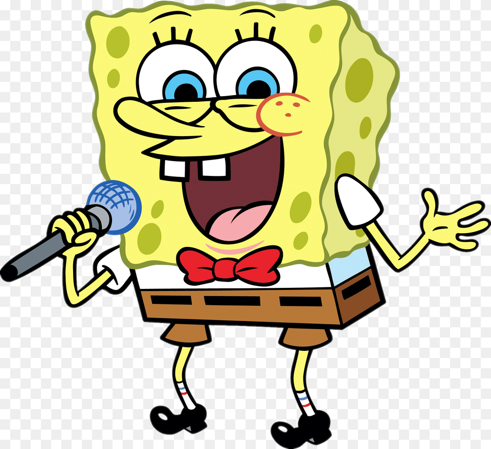 Spongebob Singing, Cartoon, Baby, Person, Face Png Image