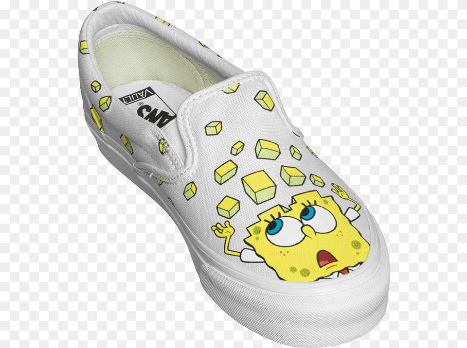 Spongebob Slip On Vans Download Spongebob Slip On Vans, Clothing, Footwear, Shoe, Sneaker Free Png