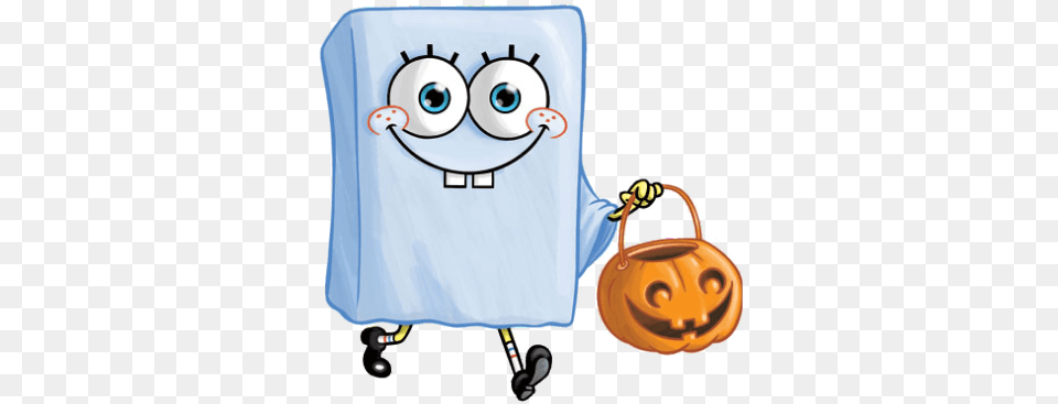 Spongebob Spongebob Squarepants Transparent Ghost Spongebob, Food, Plant, Produce, Pumpkin Png Image