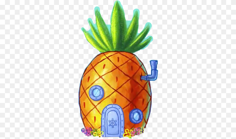 Spongebob Spongebobsqaurepants Pineapple Freetoedit Spongebob Pineapple, Plant, Food, Fruit, Produce Free Transparent Png