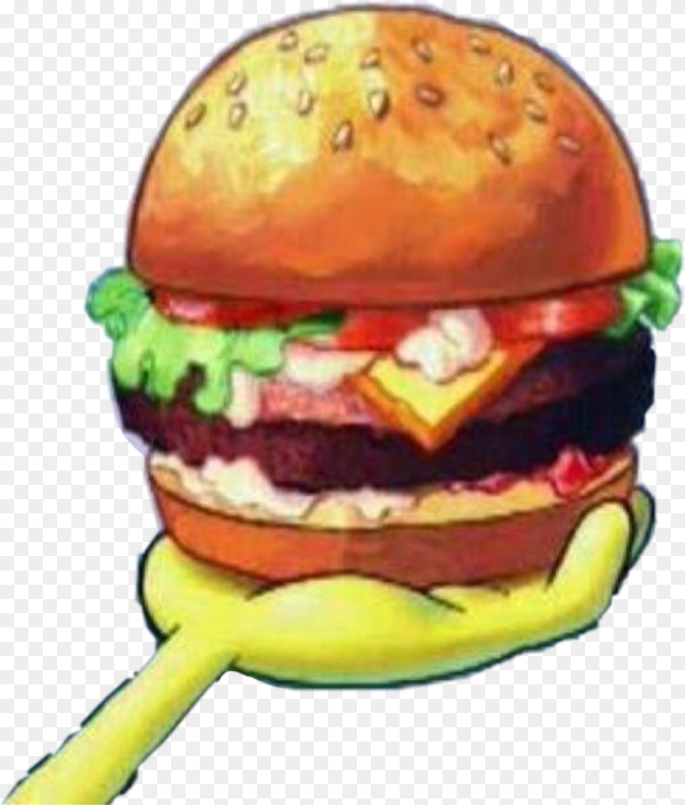 Spongebob Spongebobsquarepants Krabbypatties Krabbypatt Spongebob Krabby Patty, Burger, Food Free Png Download