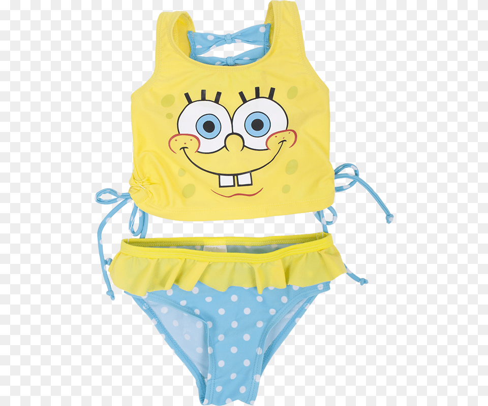 Spongebob Squarepants Girls Big Face Tankini Swim Spongebob Face, Baby, Person, Animal, Bird Png