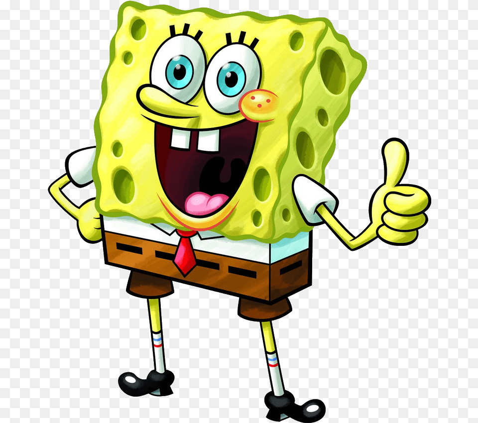 Spongebob Thumbs Up Render Tom Kenny Sponge Bob Signed Autographed, Animal, Dinosaur, Reptile Free Transparent Png