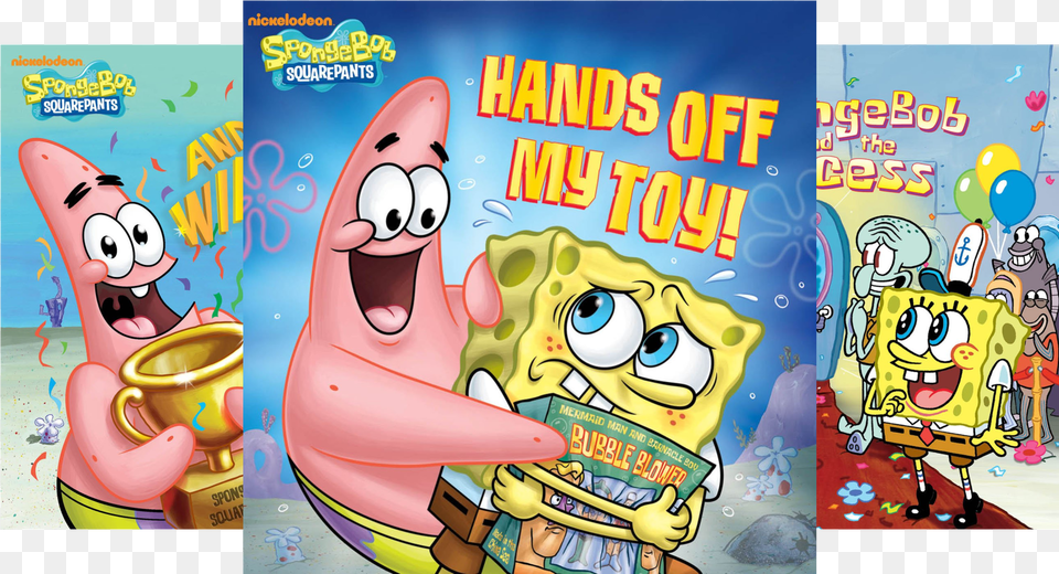 Spongebobs Box Of Books 6 Book Series Niftywarehouse Spongebob And The Princess Spongebob Squarepants, Comics, Publication, Person, Baby Free Png Download