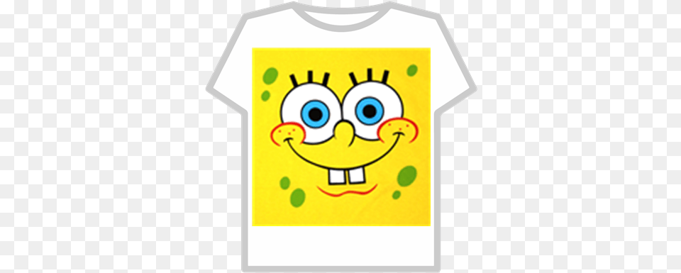 Spongebobs Face Spongebob T Shirt Roblox, Clothing, T-shirt Free Png Download