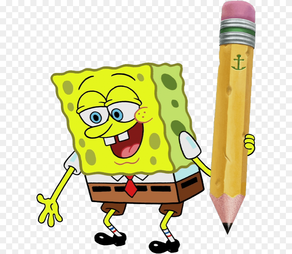 Spongebobsquarepants Spongebob Themagicpencil Season11 Spongebob With Pencil, Animal, Canine, Dog, Mammal Free Transparent Png