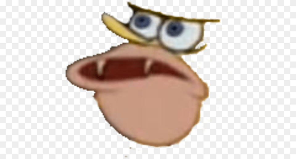 Spongegar Meme Caveman Spongebob Face Transparent, Body Part, Mouth, Person, Animal Png Image