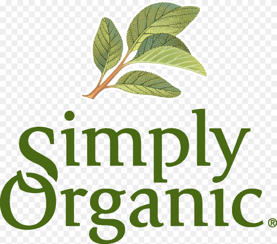 Sponsored By Simply Organic Logo, Herbal, Herbs, Leaf, Plant Png