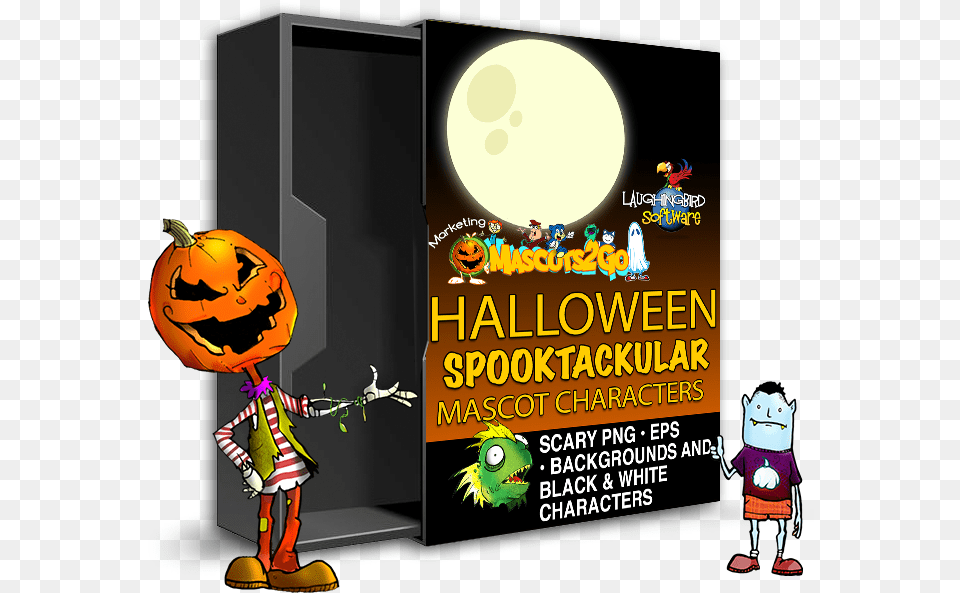 Spooktakular Boxshot Illustration, Advertisement, Poster, Child, Female Free Png