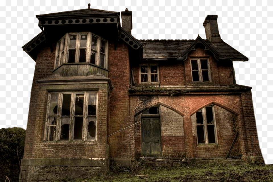 Spooky Architecture, Building, Home Damage, Window - Broken Free Png Download