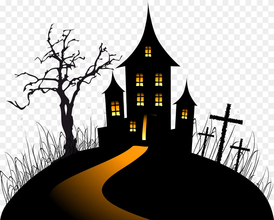 Spooky Castle Clipart 23 Photos, City, Lighting, Road, Street Png Image