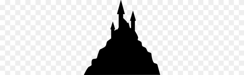 Spooky Castle Silhouette Clip Art, Gray Free Png Download