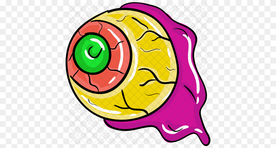 Spooky Eyeball Icon Soft, Food, Sweets, Art, Graphics Png Image