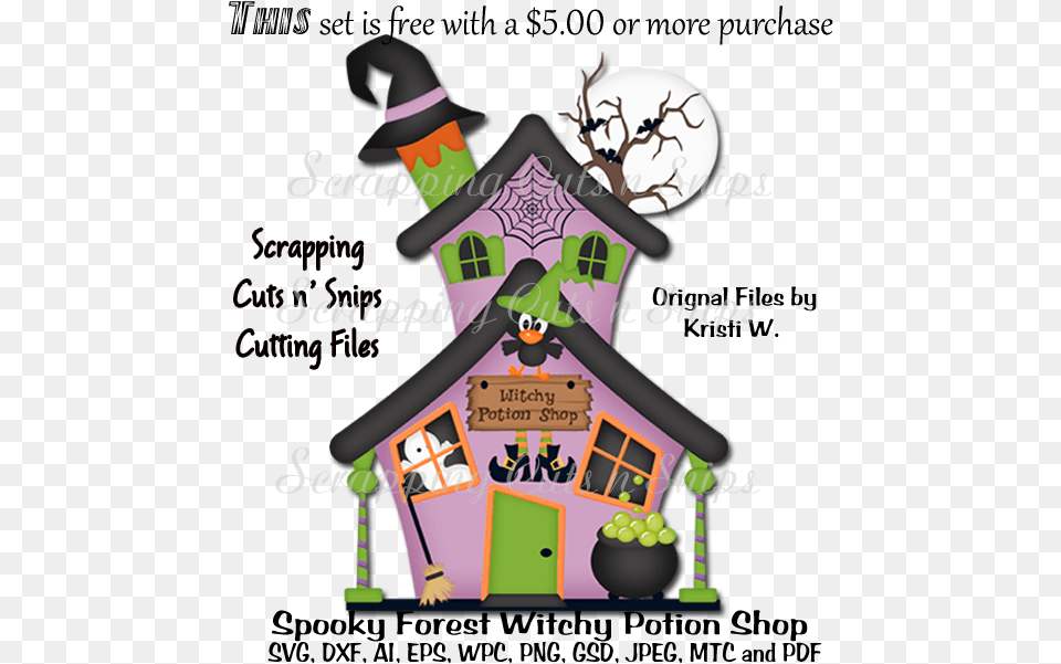 Spooky Forest Witchy Potion Shop Cutting File, Food, Sweets, Dynamite, Weapon Png