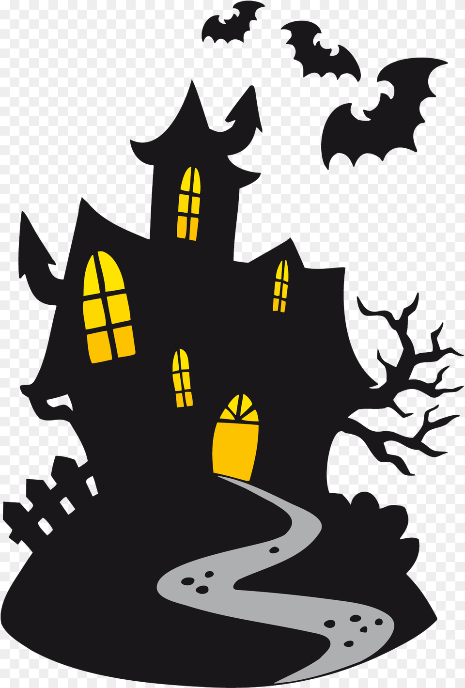 Spooky Halloween Clipart Halloween Clipart Haunted House, Animal, Fish, Sea Life, Shark Free Png