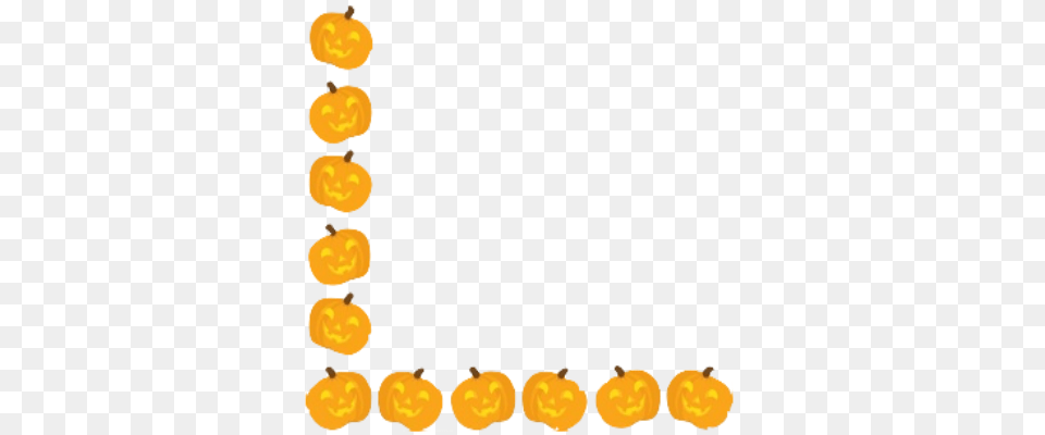 Spooky Halloween Pumpkin Border Clipart, Food, Plant, Produce, Vegetable Free Png