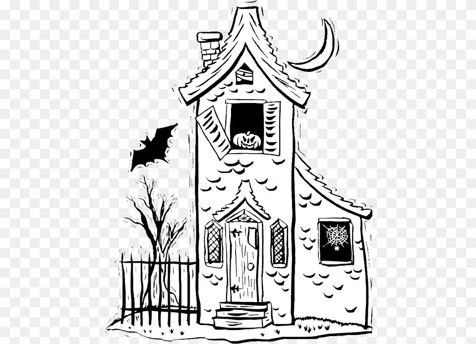 Spooky House Halloween Coloring, Adult, Wedding, Person, Female Free Png