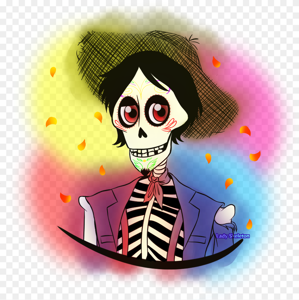 Spooky Lady Skeleton Illustration, Person, Face, Head, Art Free Png Download